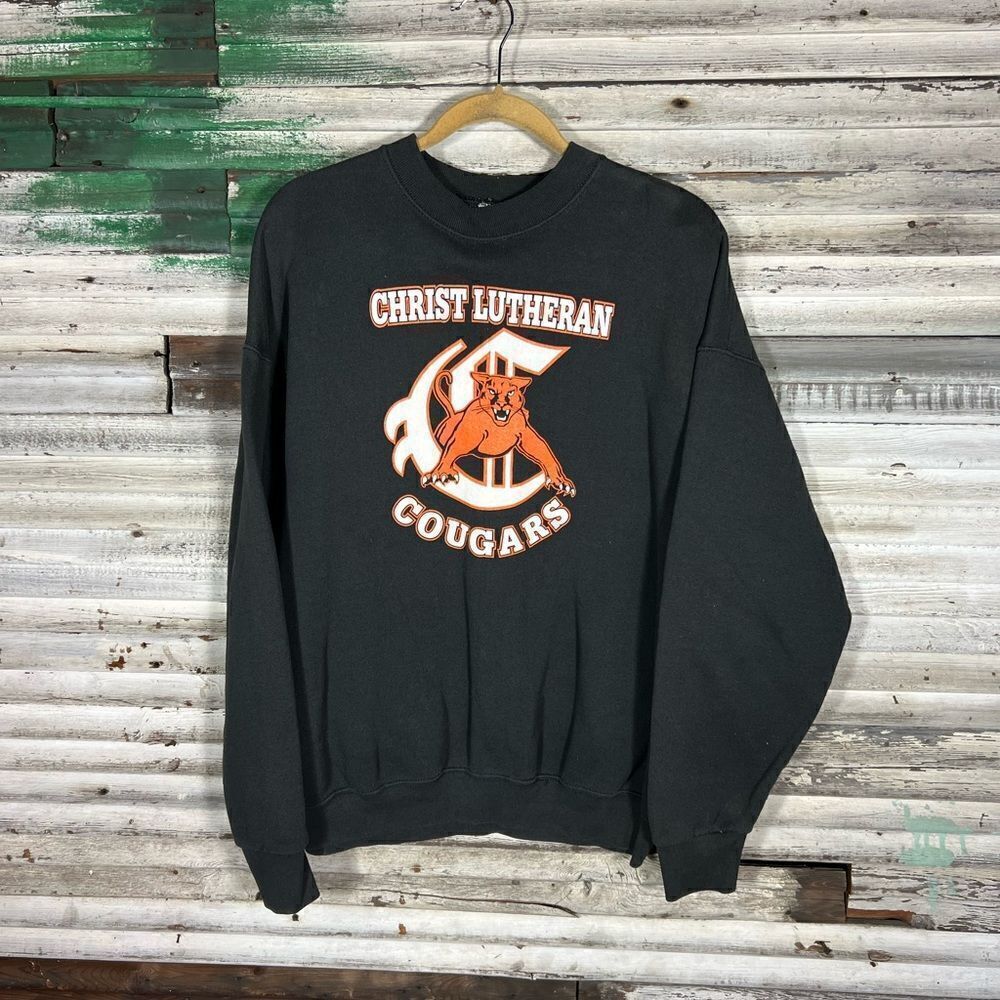 Vintage1990s Christ Lutheran Cougars Sweatshirt